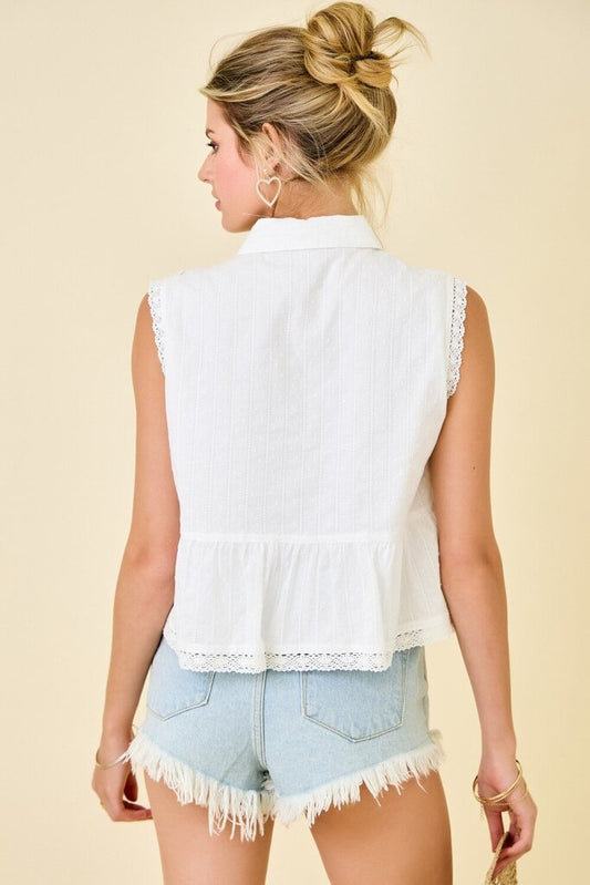 S/L Swiss Dot Blouse