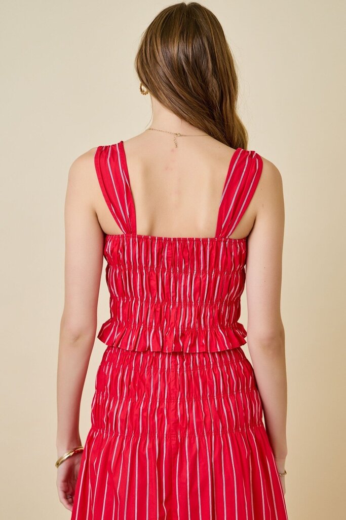 Striped Midi Skirt & Top Set