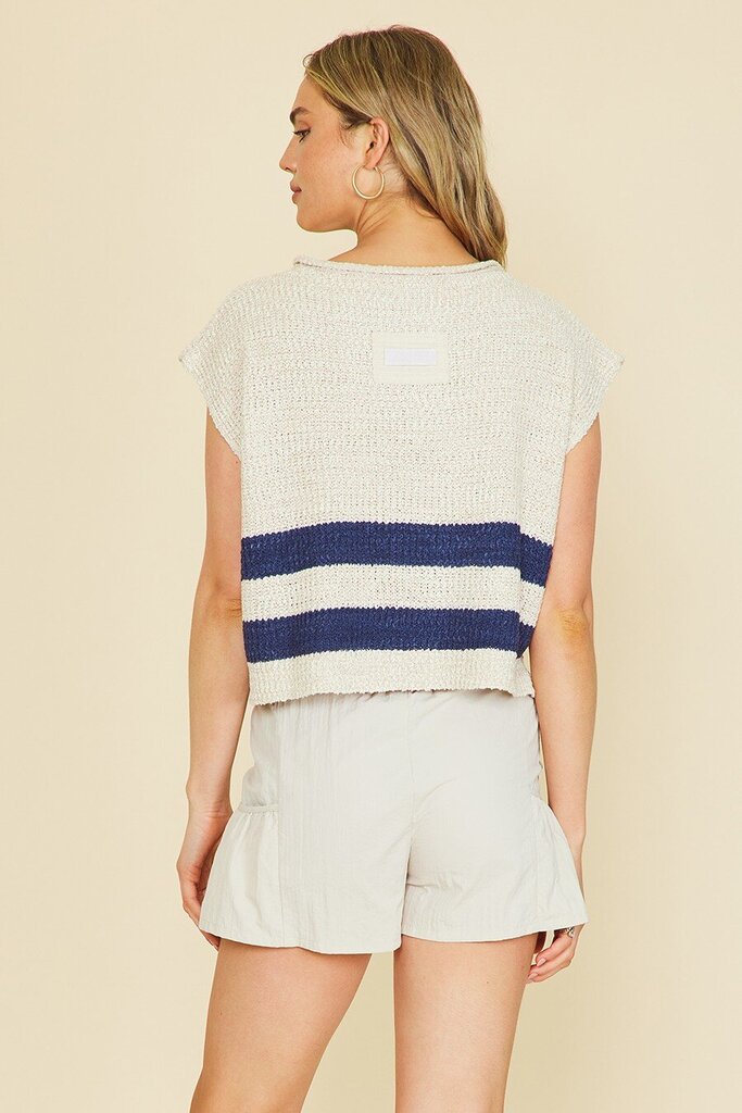 Striped S/L Beach Sweater