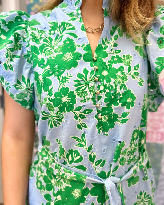 F/S Tie Waist Midi Dress