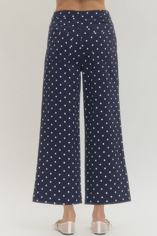 Polka Dot Wide Pants