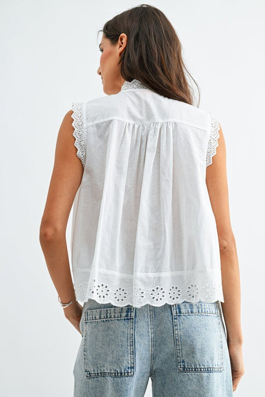 Cotton Button Down Blouse