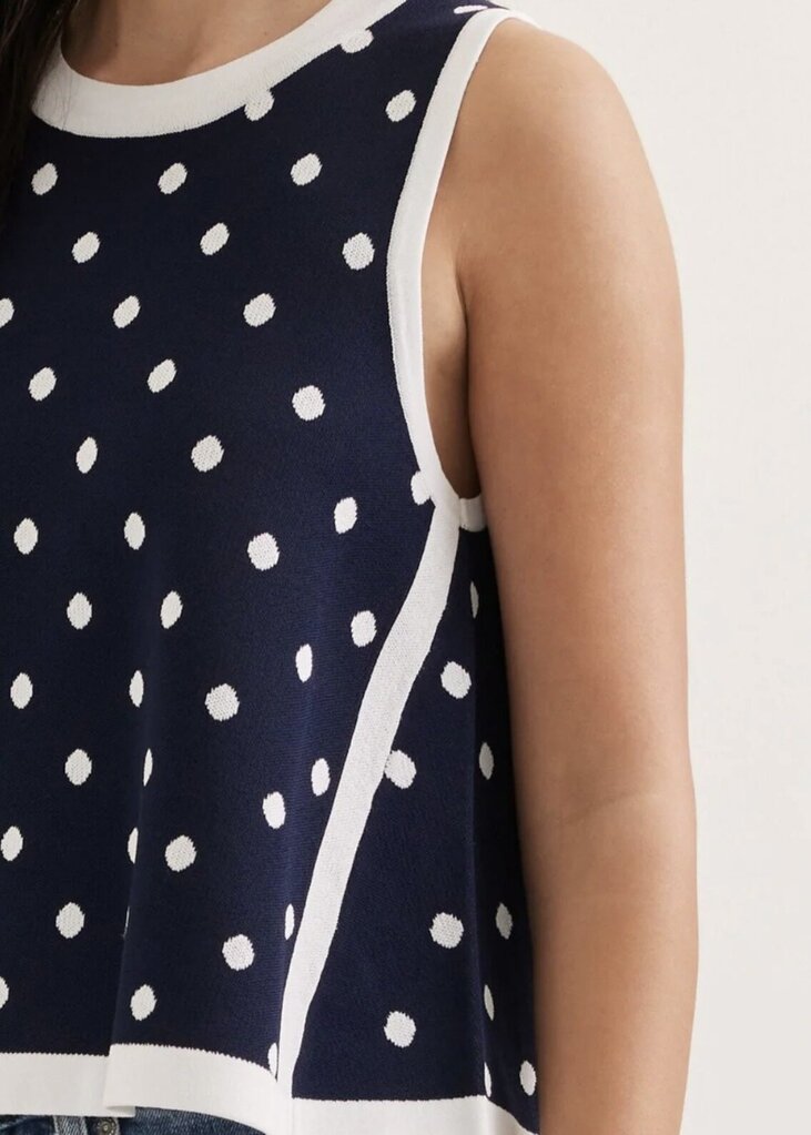 Polka Dot Sleeveless Top