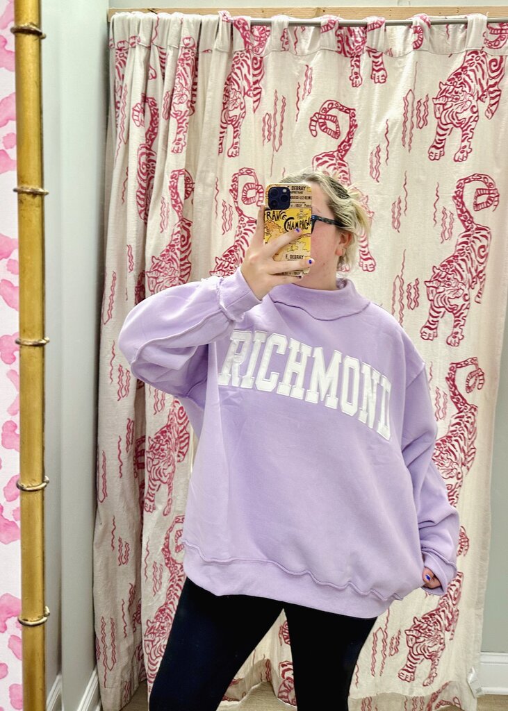 Embroidered Richmond Mockneck LILAC