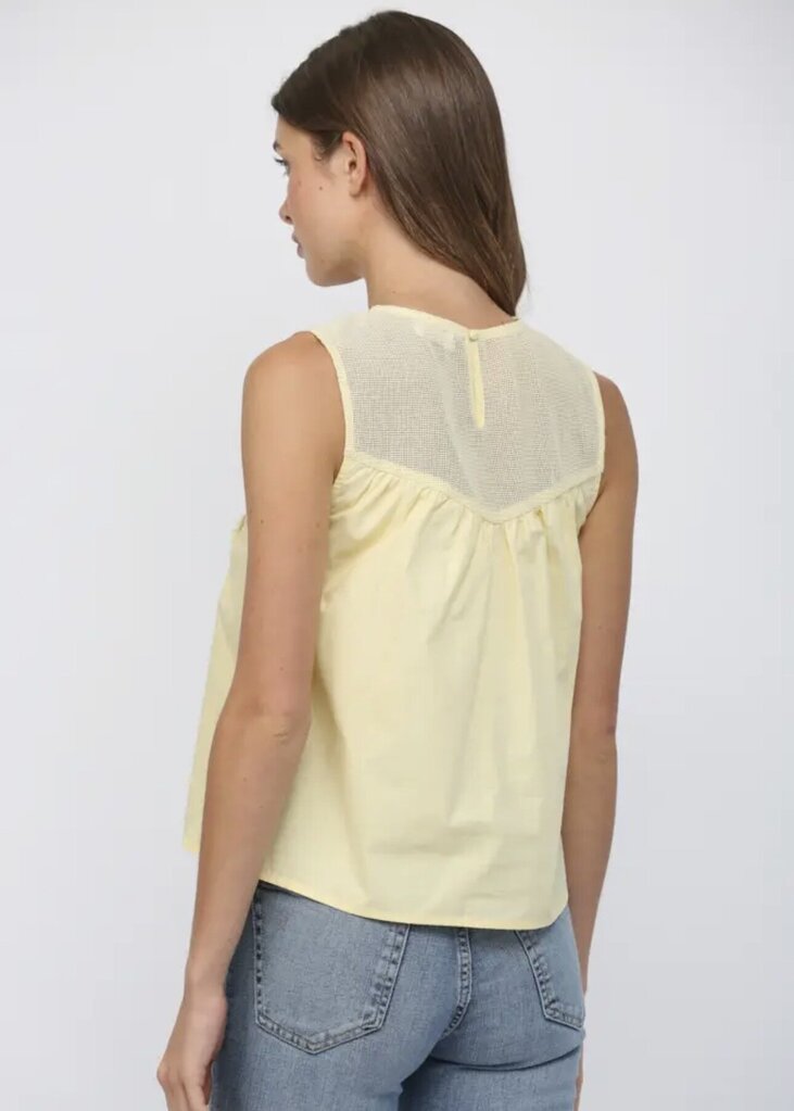 Contrast Mesh & Lace Tank
