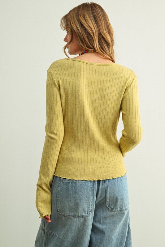 Carly Button Knit Top