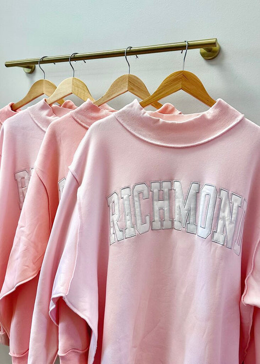 Embroidered Richmond Mockneck BALLET PINK