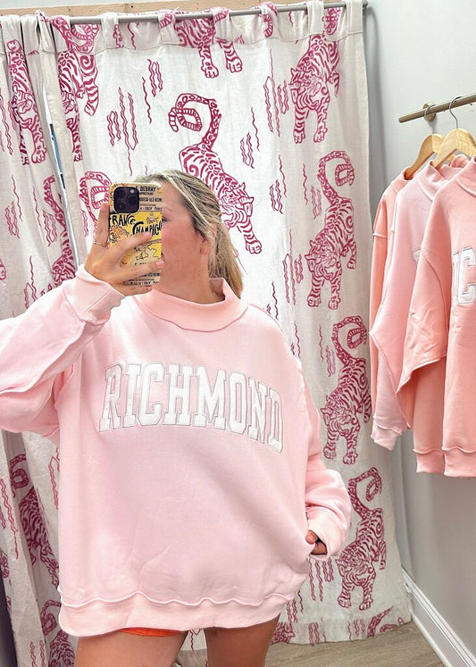 Embroidered Richmond Mockneck BALLET PINK