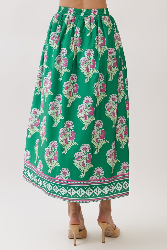Floral Print Maxi Skirt