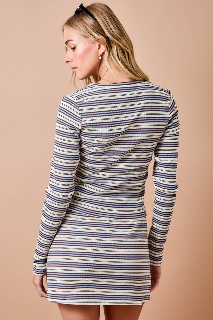 Strip Ribbed Cardi Lounge SET