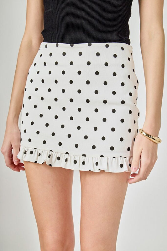 Polka Dot Ruffle Skirt