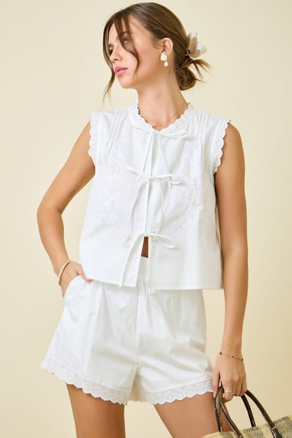 Swiss Dot Lace Blouse