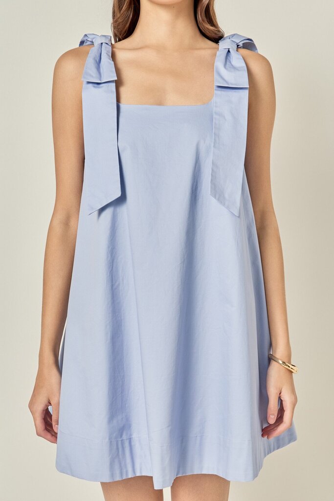 Bow Sleeveless Mini Dress