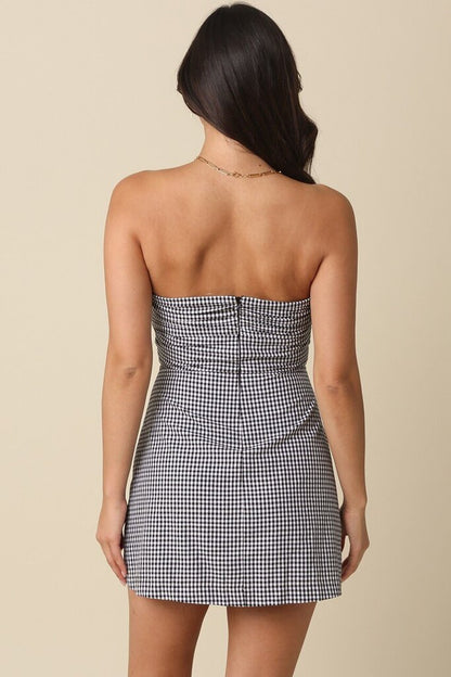 Bow Strapless Mini Dress