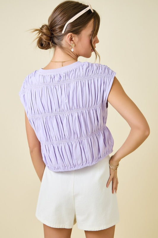 Smocked Cap Sleeve Top