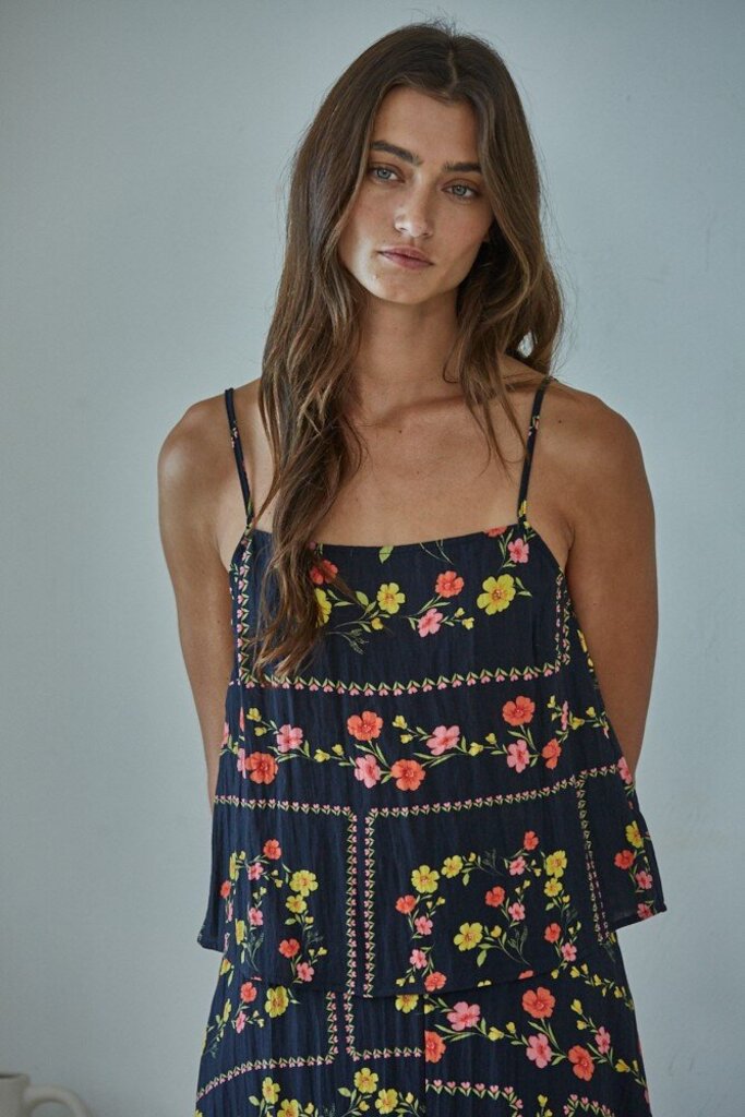Floral Tube Neck Top