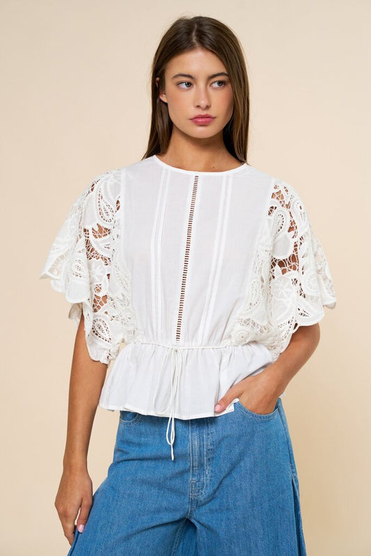 Lace Eyelet Blouse