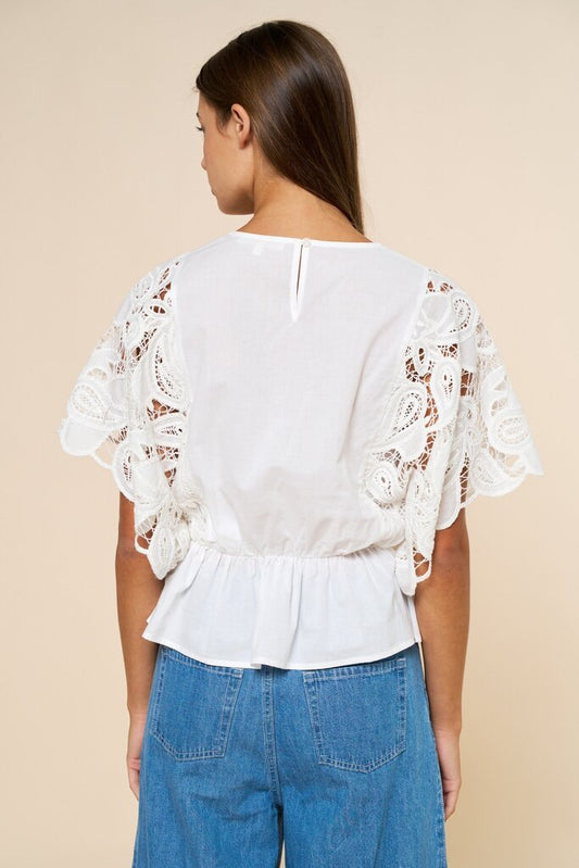 Lace Eyelet Blouse