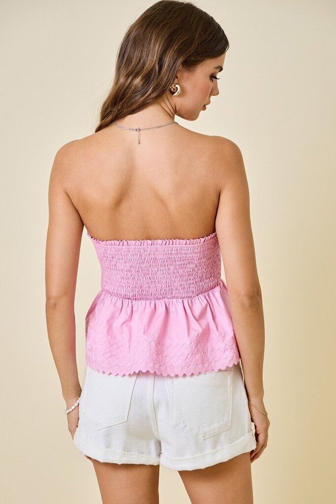 Smocked Peplum Top