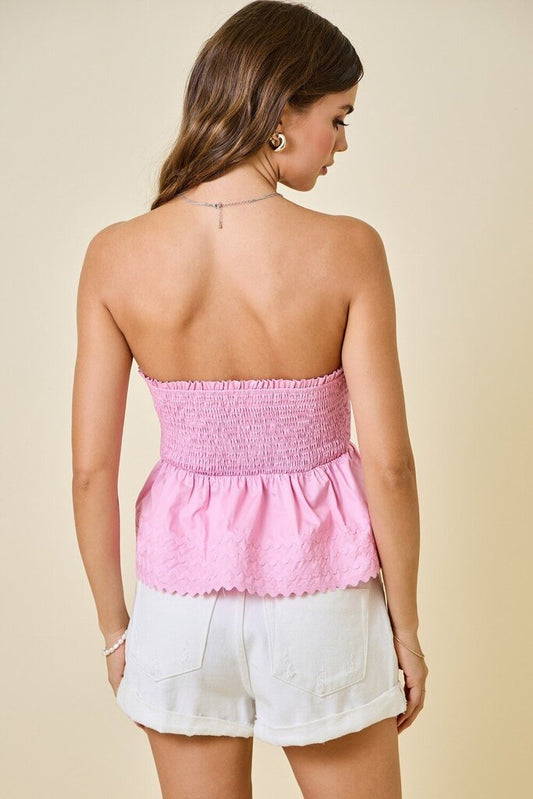Smocked Peplum Top