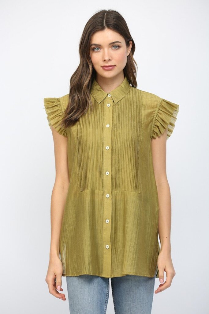 Pintuck Pleated Top