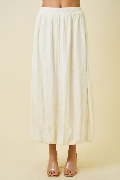Crinkle Top & Midi Skirt Set
