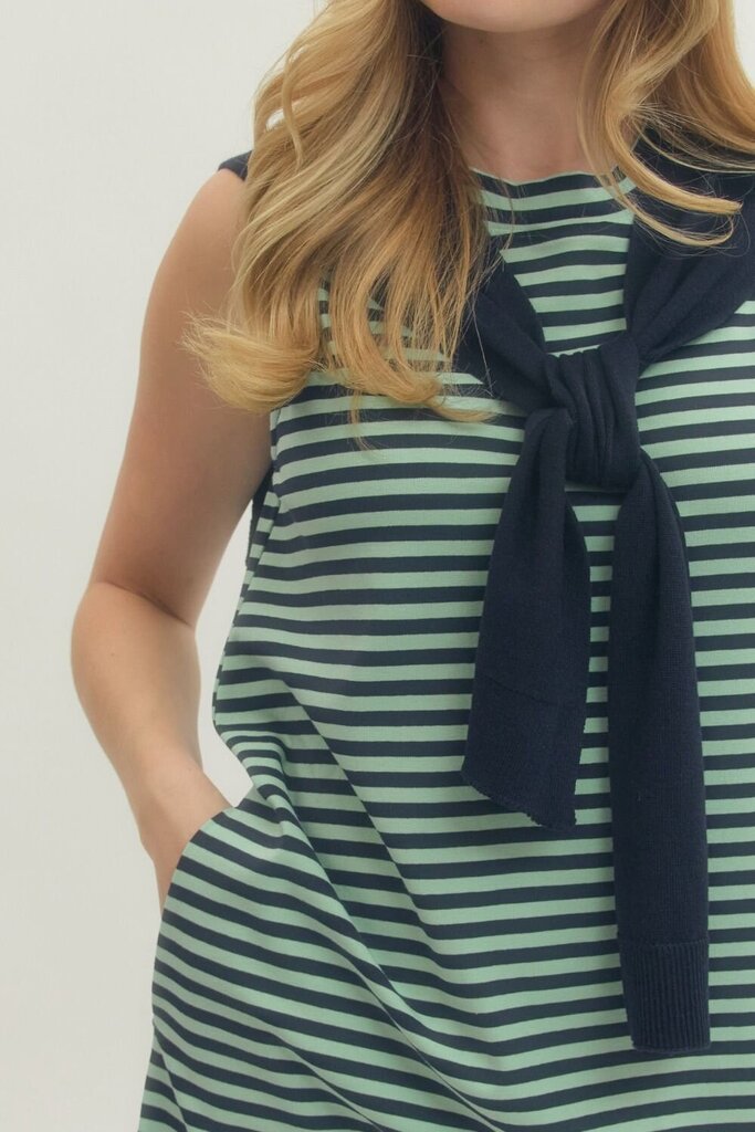 Sweater Tie Striped Dress