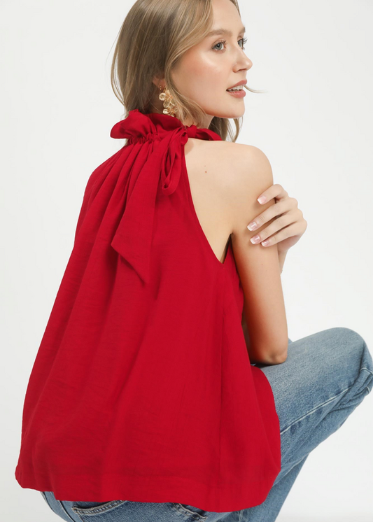Tie Neck Boho Top