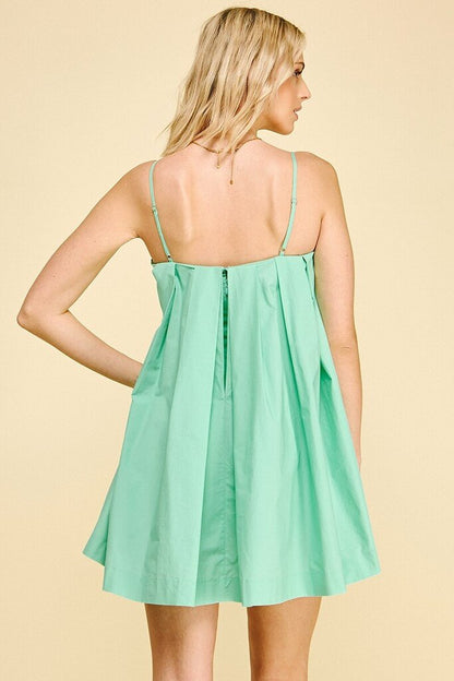 Button Down Ruched Mini Dress