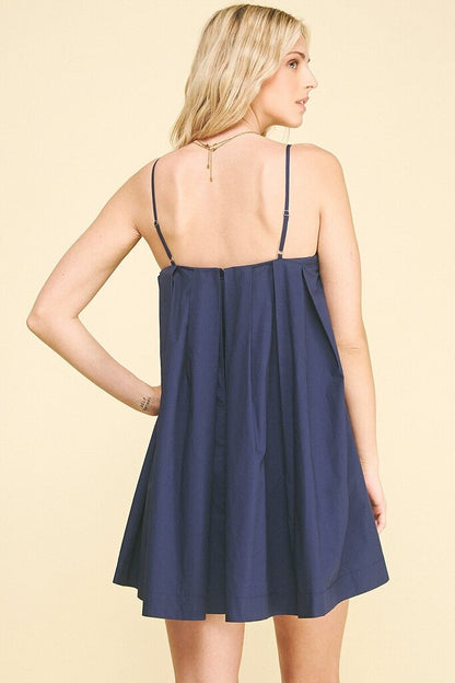 Button Down Ruched Mini Dress