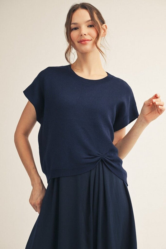 Drop Knot Sweater Top
