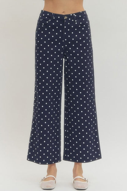 Polka Dot Wide Pants