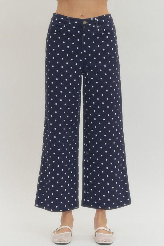 Polka Dot Wide Pants