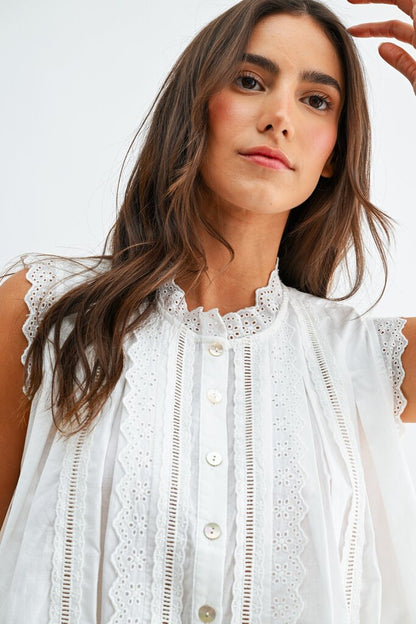 Cotton Button Down Blouse