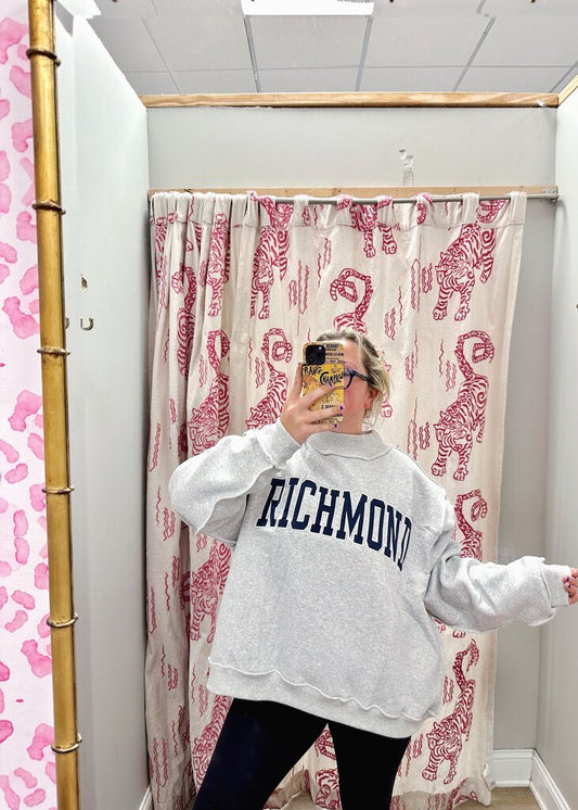 Embroidered Richmond Mockneck GREY