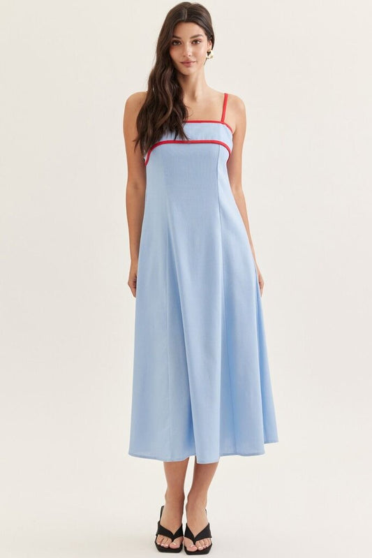 Contrast Maxi Dress