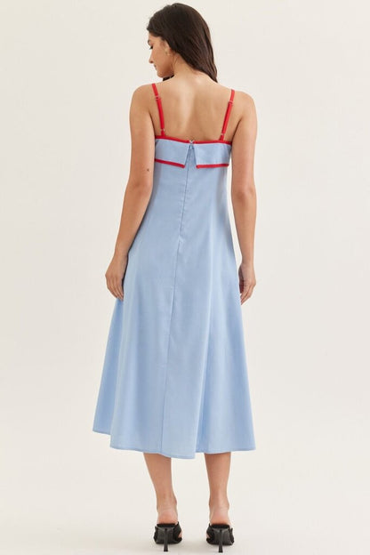 Contrast Maxi Dress