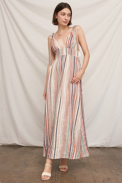 Multi Striped Maxi Dress
