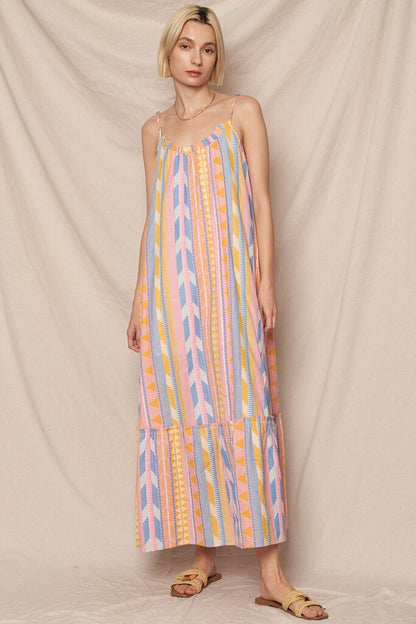 Spaghetti Strap Tiered Maxi Dress