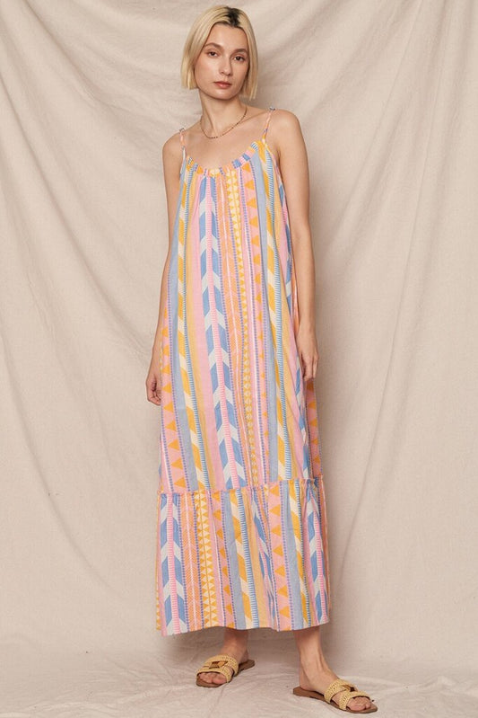 Spaghetti Strap Tiered Maxi Dress