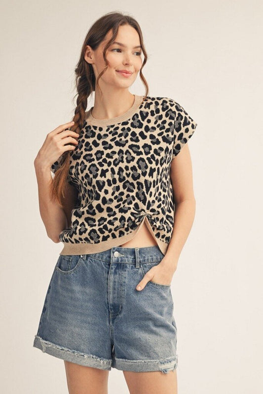 Drop Knot Sweater Top