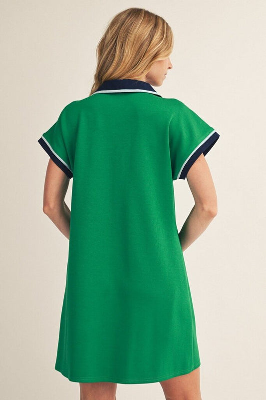 Contrast Accent Dress