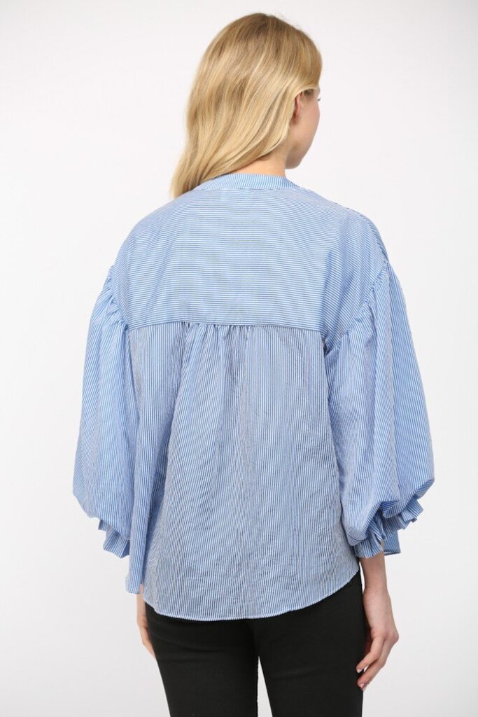 Pinstripe Bubble Top