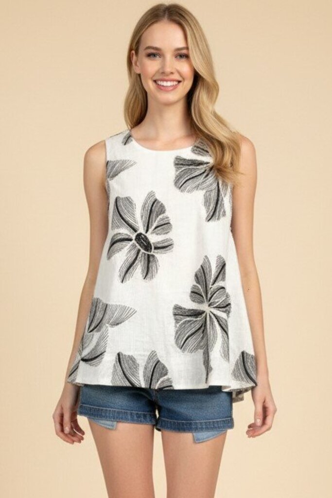 Floral A Line Tank Top