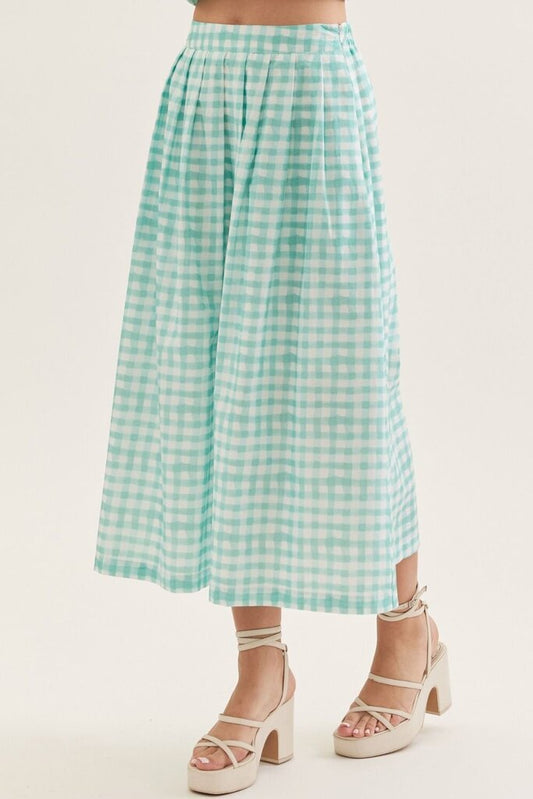 Checked Maxi Skirt
