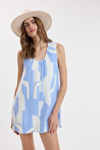 Geometric Swing Mini Dress