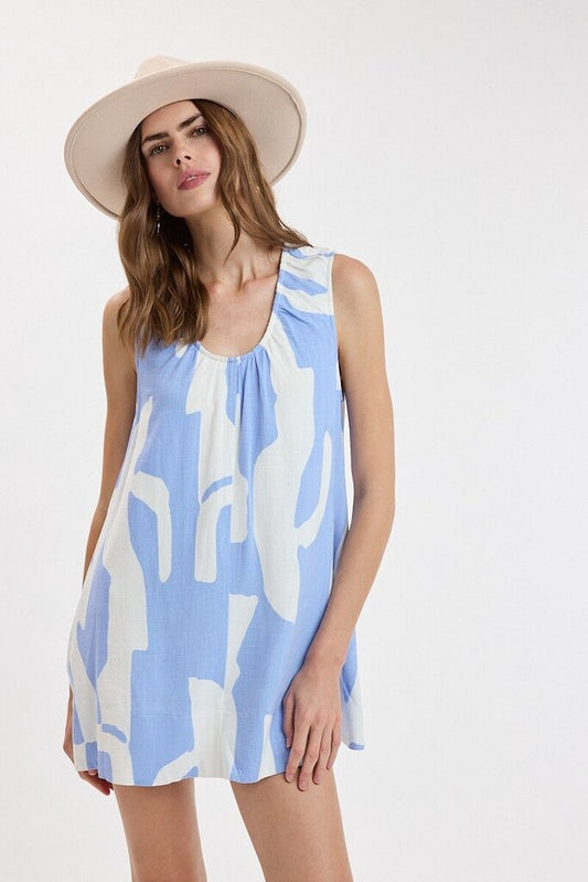 Geometric Swing Mini Dress