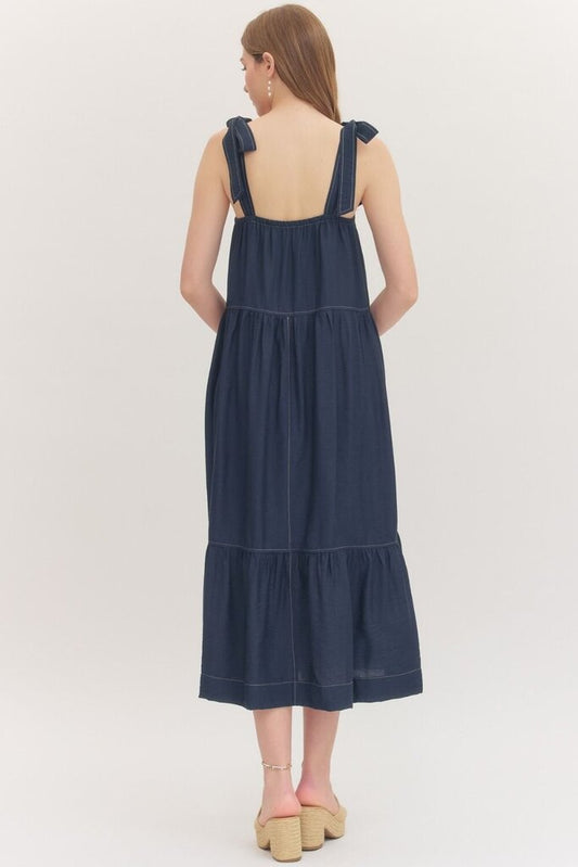 Applique Detail Midi Dress
