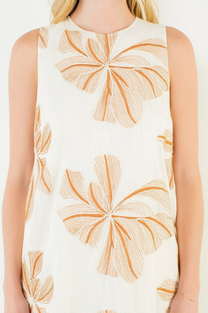 Sleeveless Floral Dress