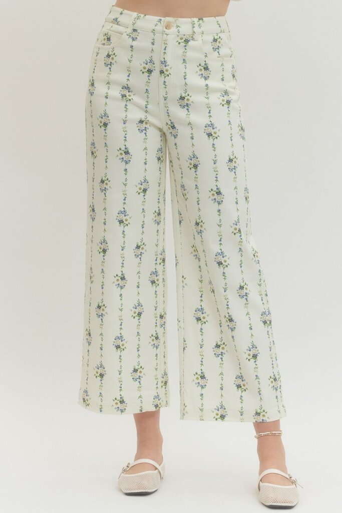 Floral Print Wide Leg Pant